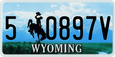 WY license plate 50897V