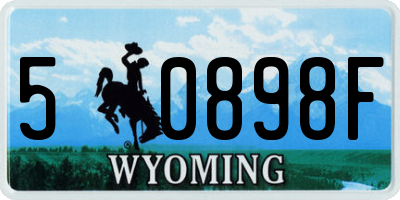 WY license plate 50898F