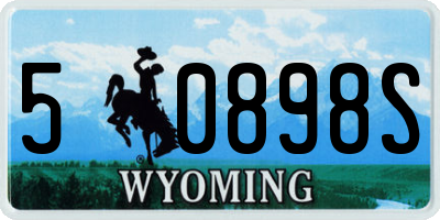 WY license plate 50898S