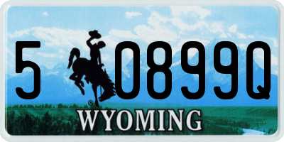WY license plate 50899Q