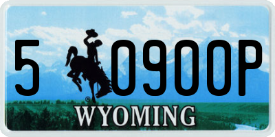 WY license plate 50900P