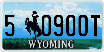 WY license plate 50900T