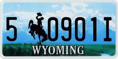 WY license plate 50901I