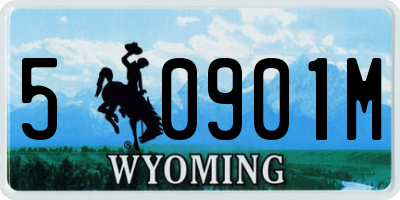 WY license plate 50901M