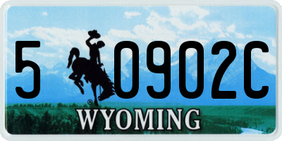 WY license plate 50902C