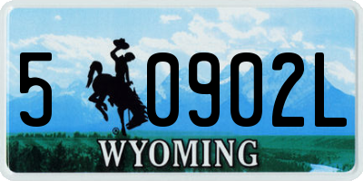 WY license plate 50902L