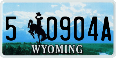 WY license plate 50904A