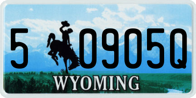 WY license plate 50905Q