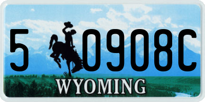 WY license plate 50908C