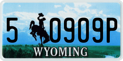 WY license plate 50909P