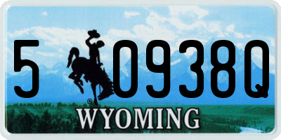 WY license plate 50938Q