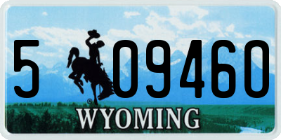 WY license plate 50946O