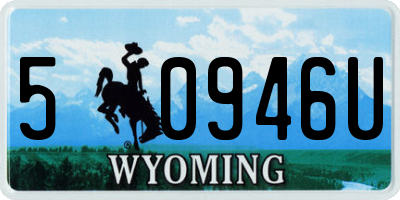 WY license plate 50946U