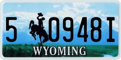 WY license plate 50948I