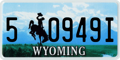 WY license plate 50949I