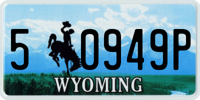 WY license plate 50949P