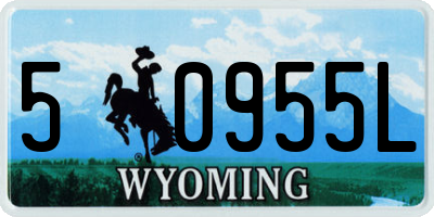 WY license plate 50955L