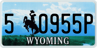 WY license plate 50955P