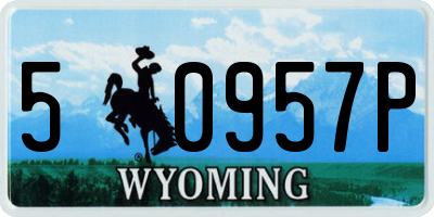 WY license plate 50957P
