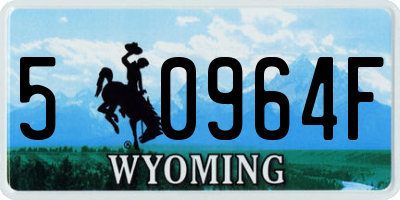 WY license plate 50964F