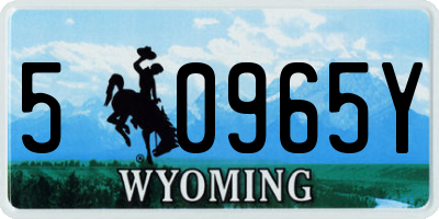 WY license plate 50965Y