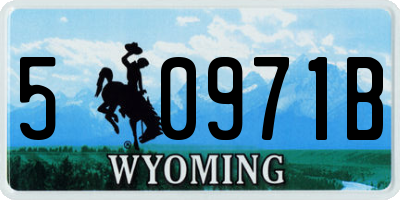 WY license plate 50971B