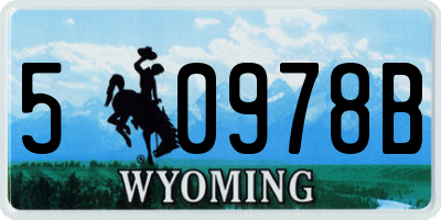 WY license plate 50978B