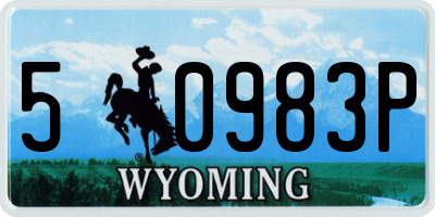 WY license plate 50983P