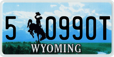 WY license plate 50990T