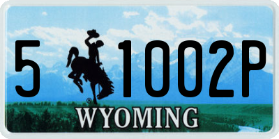 WY license plate 51002P
