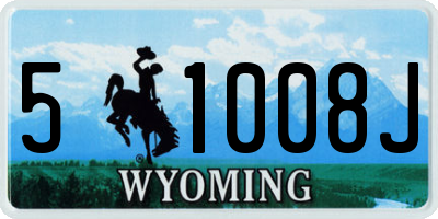 WY license plate 51008J
