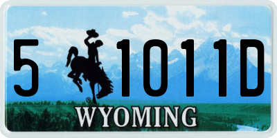 WY license plate 51011D