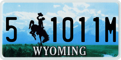 WY license plate 51011M