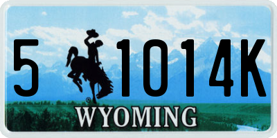 WY license plate 51014K