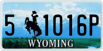 WY license plate 51016P