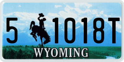 WY license plate 51018T