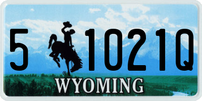 WY license plate 51021Q