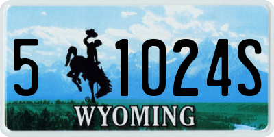 WY license plate 51024S