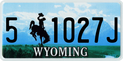 WY license plate 51027J