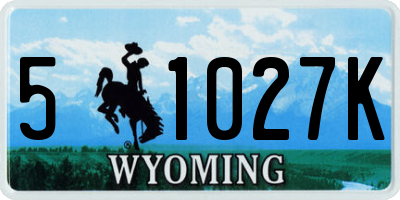WY license plate 51027K