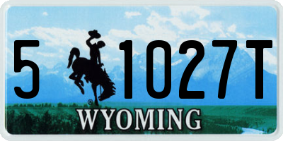 WY license plate 51027T
