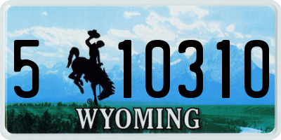 WY license plate 51031O