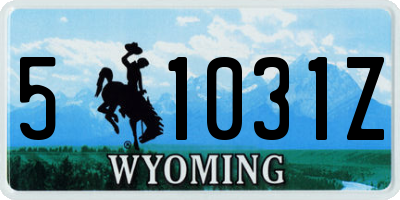 WY license plate 51031Z