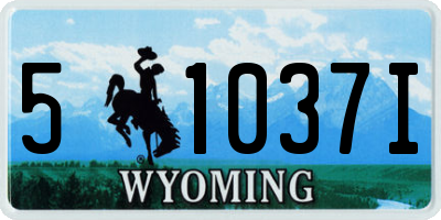 WY license plate 51037I