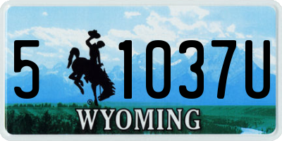 WY license plate 51037U