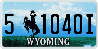 WY license plate 51040I
