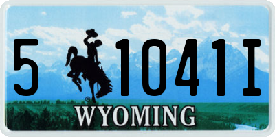 WY license plate 51041I