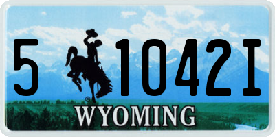 WY license plate 51042I