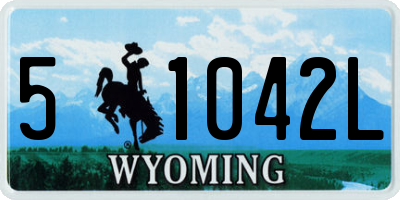 WY license plate 51042L