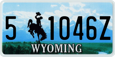 WY license plate 51046Z